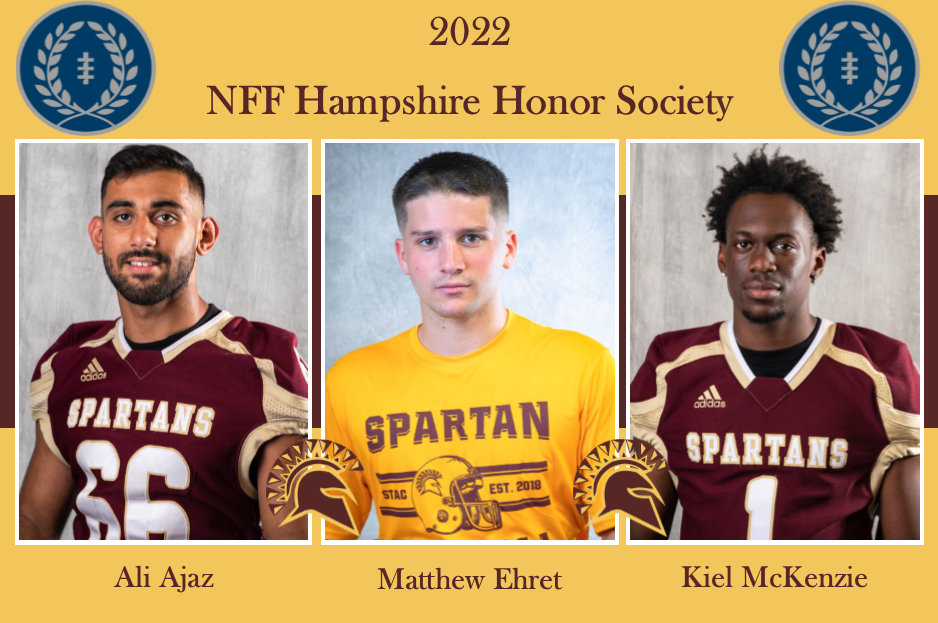 Ali Ajaz, Matthew Ehret and Kiel McKenzie Earn NFF Hampshire Honor Society Distinction