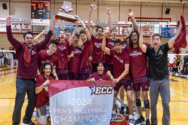 CHAMPIONS! Spartans Take Home First-Ever ECC Men's Volleyball Title in Five-Set Thriller with Dominican